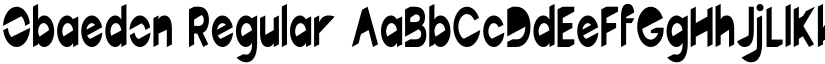 Obaedon Regular font