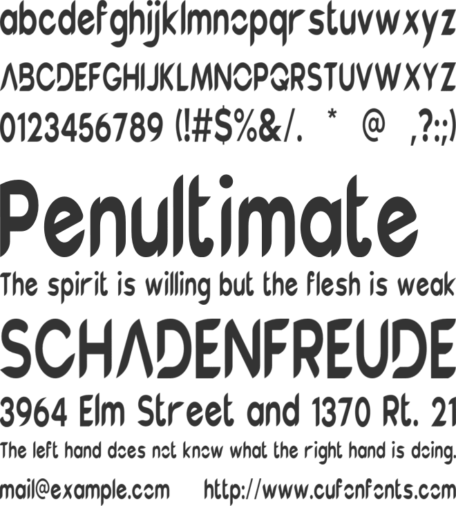 Adanda font preview