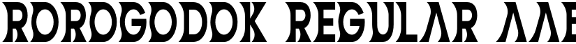 ROROGODOK Regular font