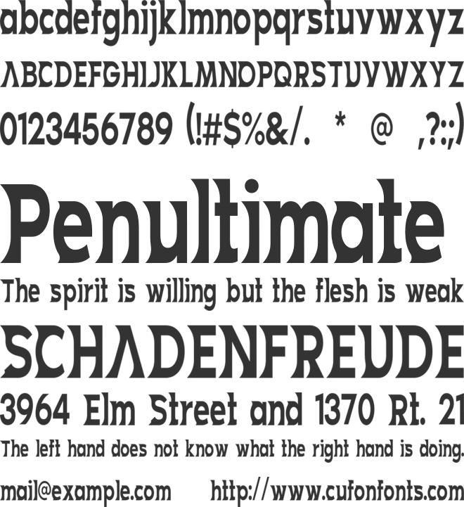 Draganaga font preview