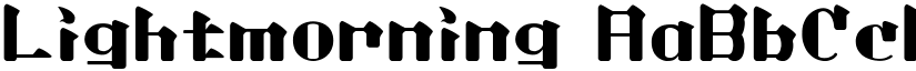 Lightmorning font