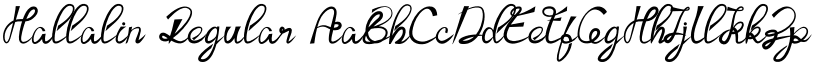 Hallalin Regular font