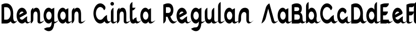 Dengan Cinta Regular font