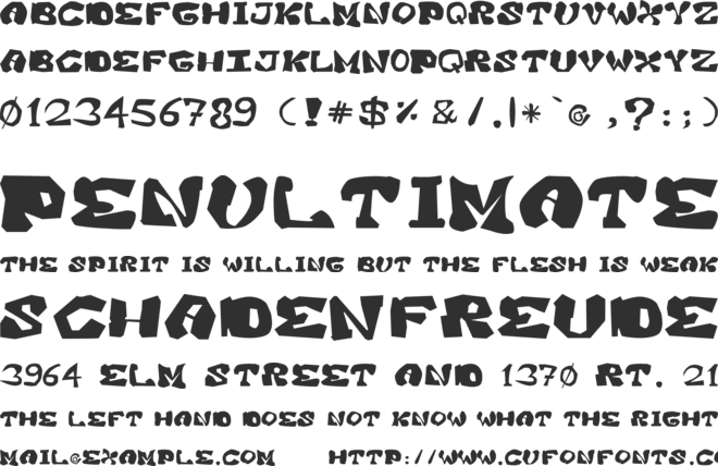 SeventhGRADE font preview
