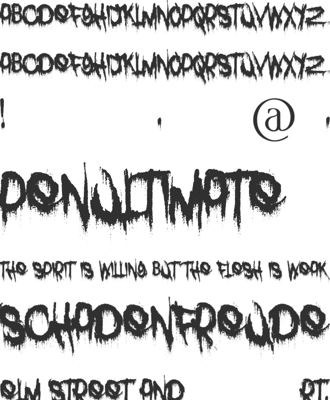 Fit for Murder font preview