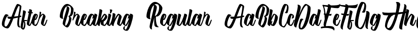 After Breaking Regular font