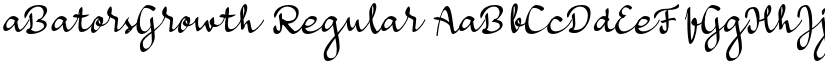 aBatorsGrowth Regular font