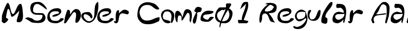 MSender Comic01 Regular font