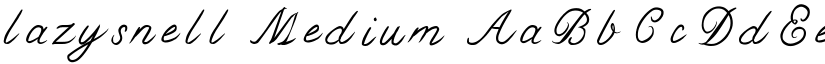 lazysnell Medium font