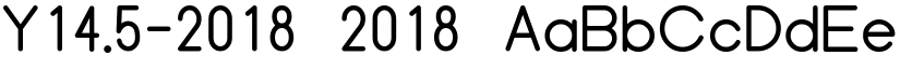 Y14.5-2018 2018 font