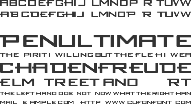 RACE to MOUNTAIN font preview