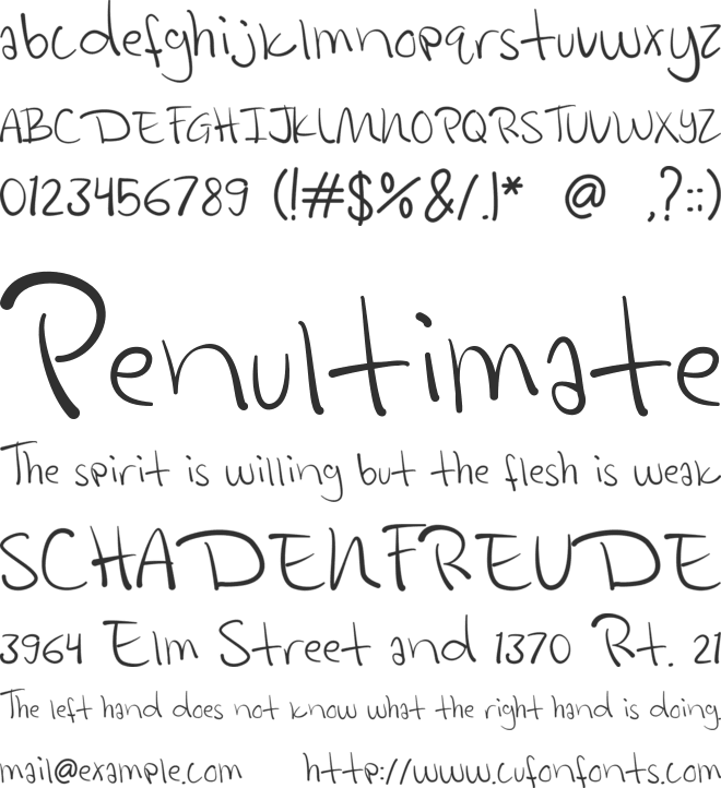 Amazing Wednesday font preview