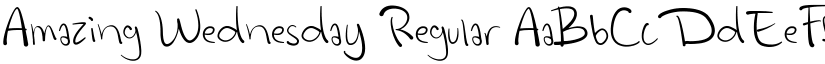 Amazing Wednesday Regular font