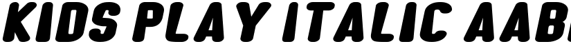 Kids Play Italic font