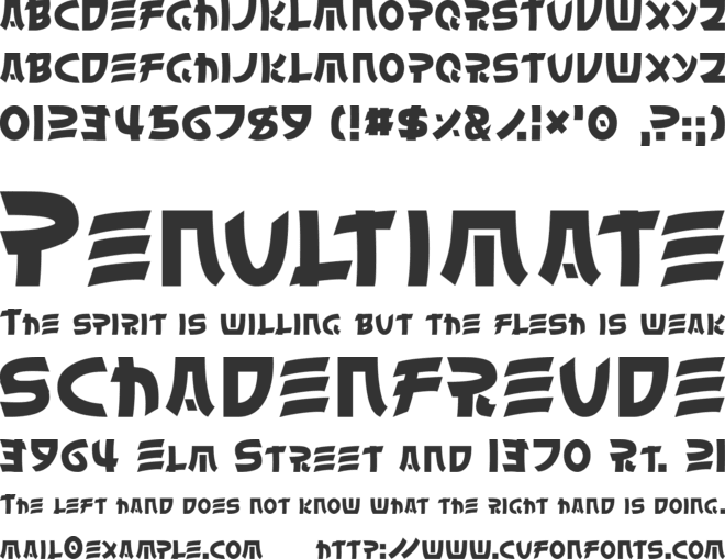 Chinyen font preview