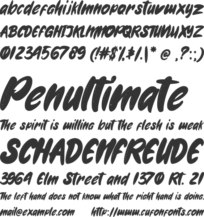 Gweneth embassy font preview