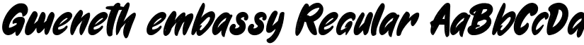 Gweneth embassy Regular font
