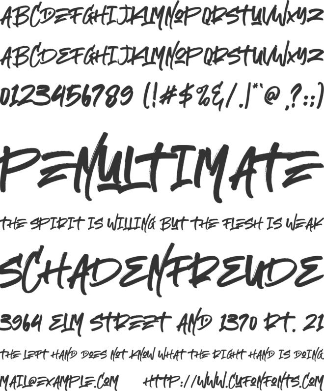 The Stamshons font preview