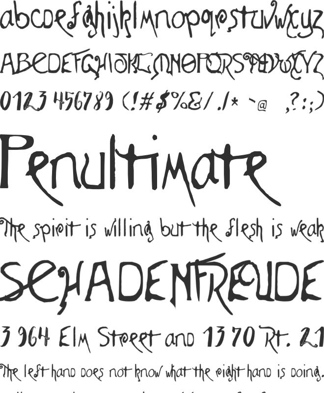 Old Pen Ronde font preview