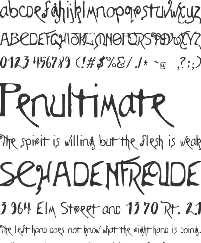 Old Pen Ronde font preview