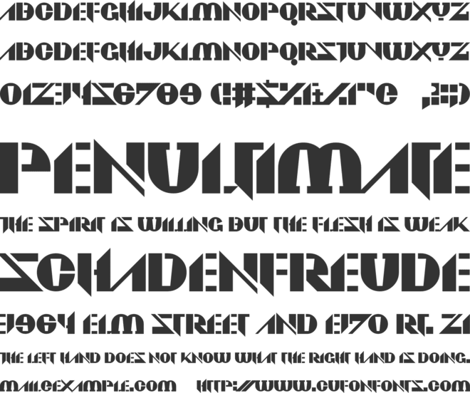 Viadukt font preview