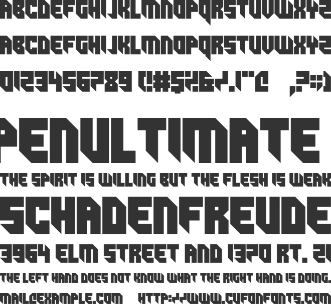 Indocorno font preview