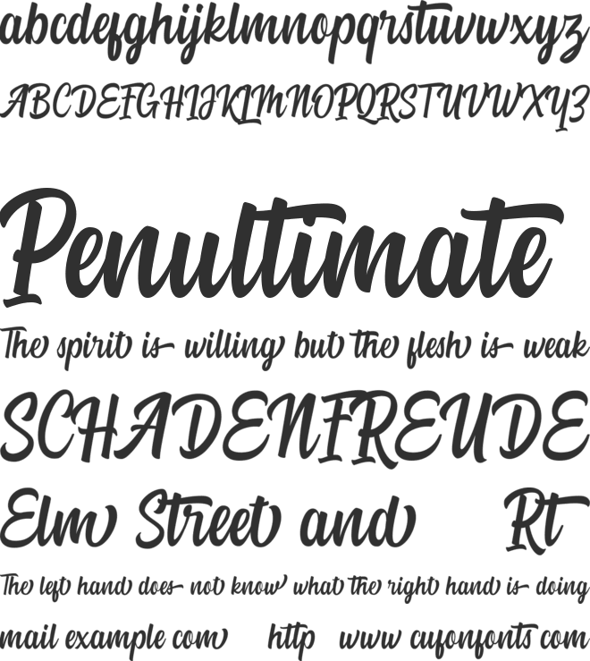 Summer Fruits Personal Use font preview