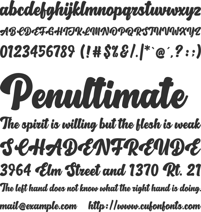 Oh Chewy font preview
