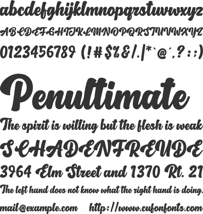 Oh Chewy font preview