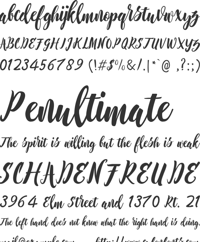 Barbarella font preview