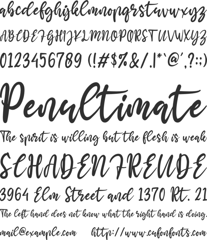 mama font preview