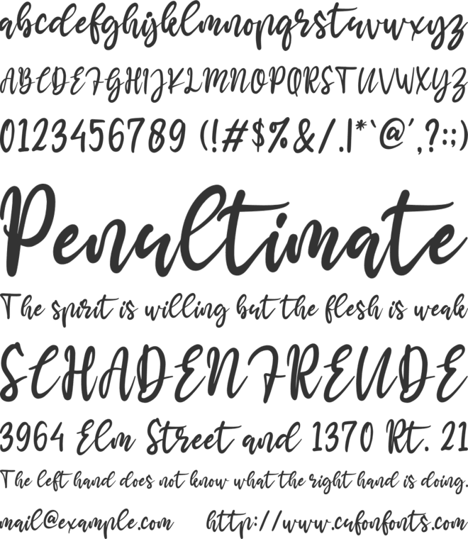 mama font preview