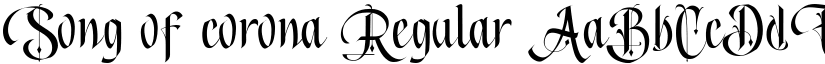 Song of corona Regular font