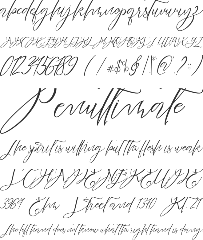 Heartkything font preview