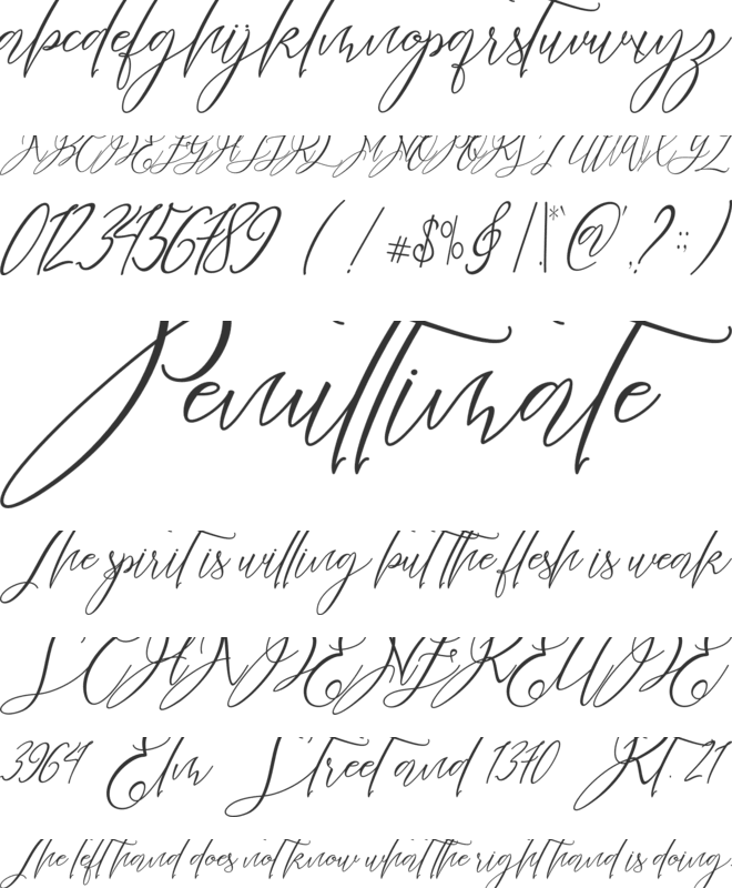 Heartkything font preview
