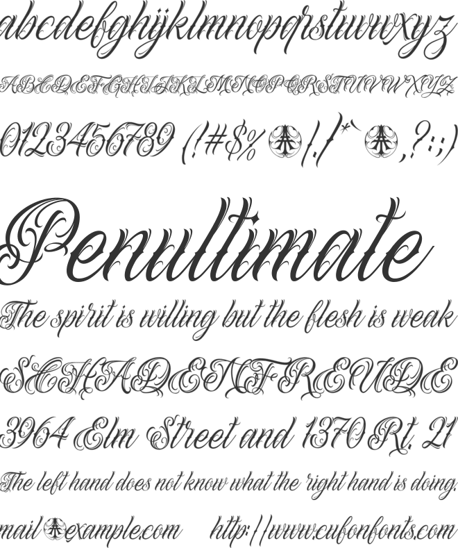 Alevattros font preview