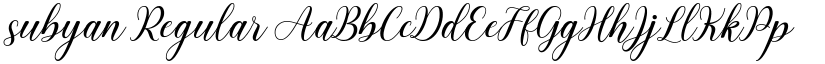 subyan Regular font