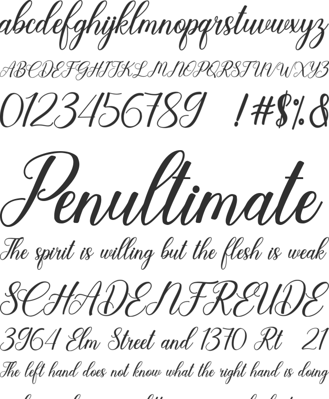 Garden Party font preview
