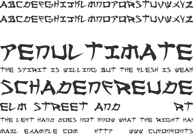 Manglo font preview