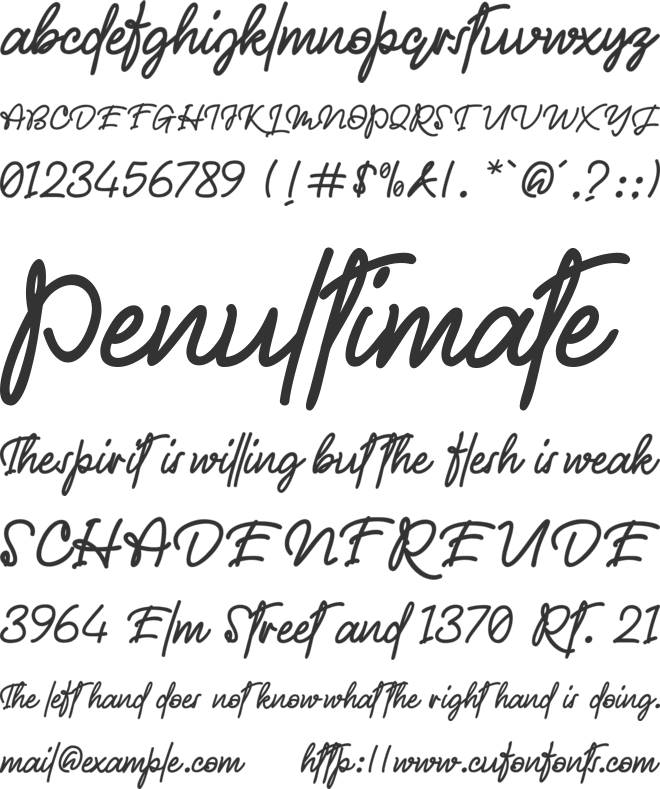 Mellodious font preview