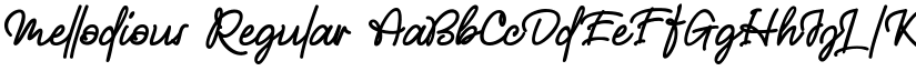 Mellodious Regular font