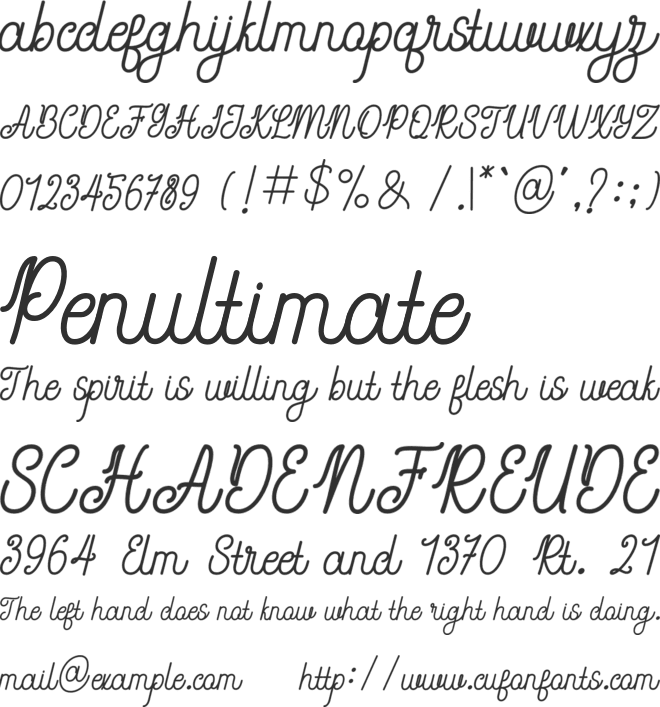 feedback font preview