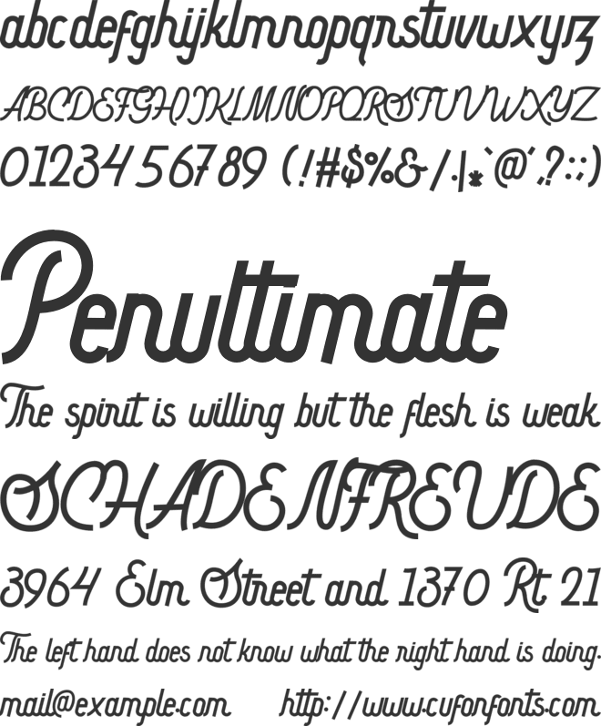 Hargael font preview