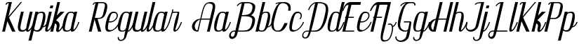 Kupika Regular font