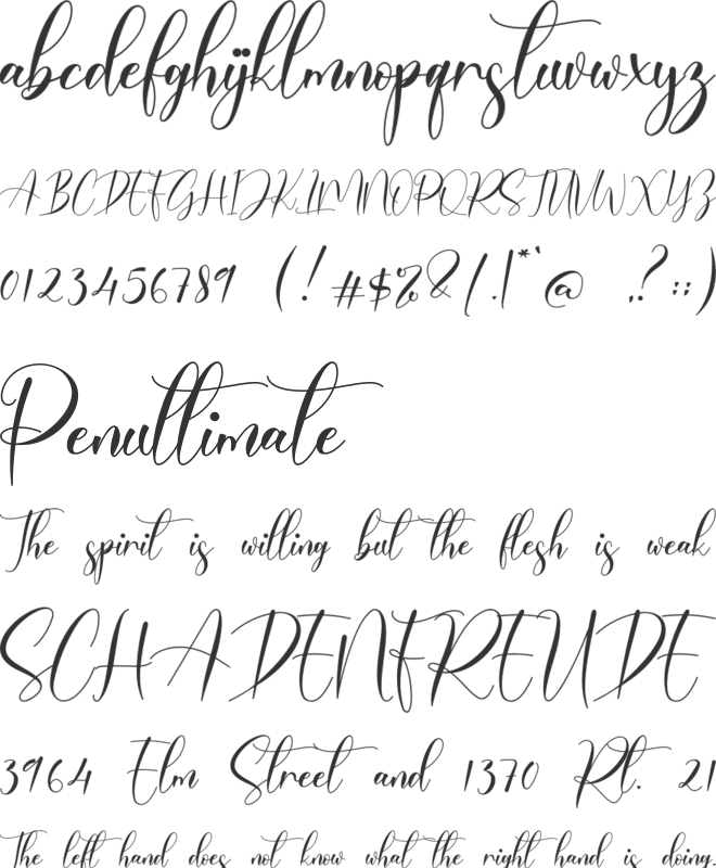 Delandia font preview