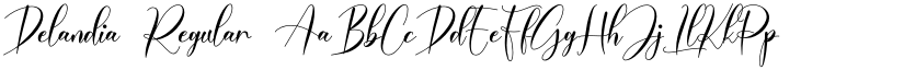 Delandia Regular font