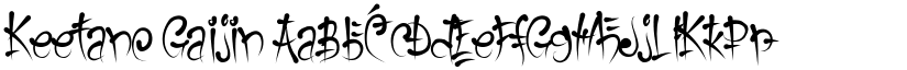 Keetano Gaijin font