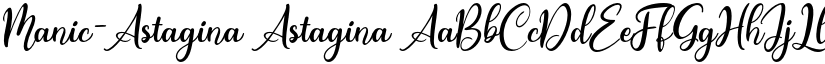 Manic-Astagina Astagina font