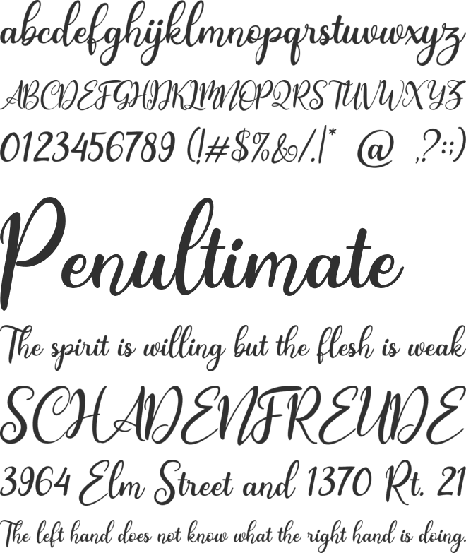 Manic-Astagina font preview