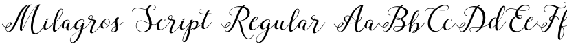 Milagros Script Regular font